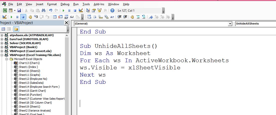 Vba Code To Unhide All Hidden Worksheets 9633